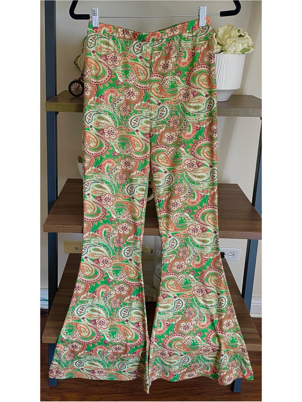 Natural Life Paisley Flare Leg Pants, Size Medium - Picture 4 of 7